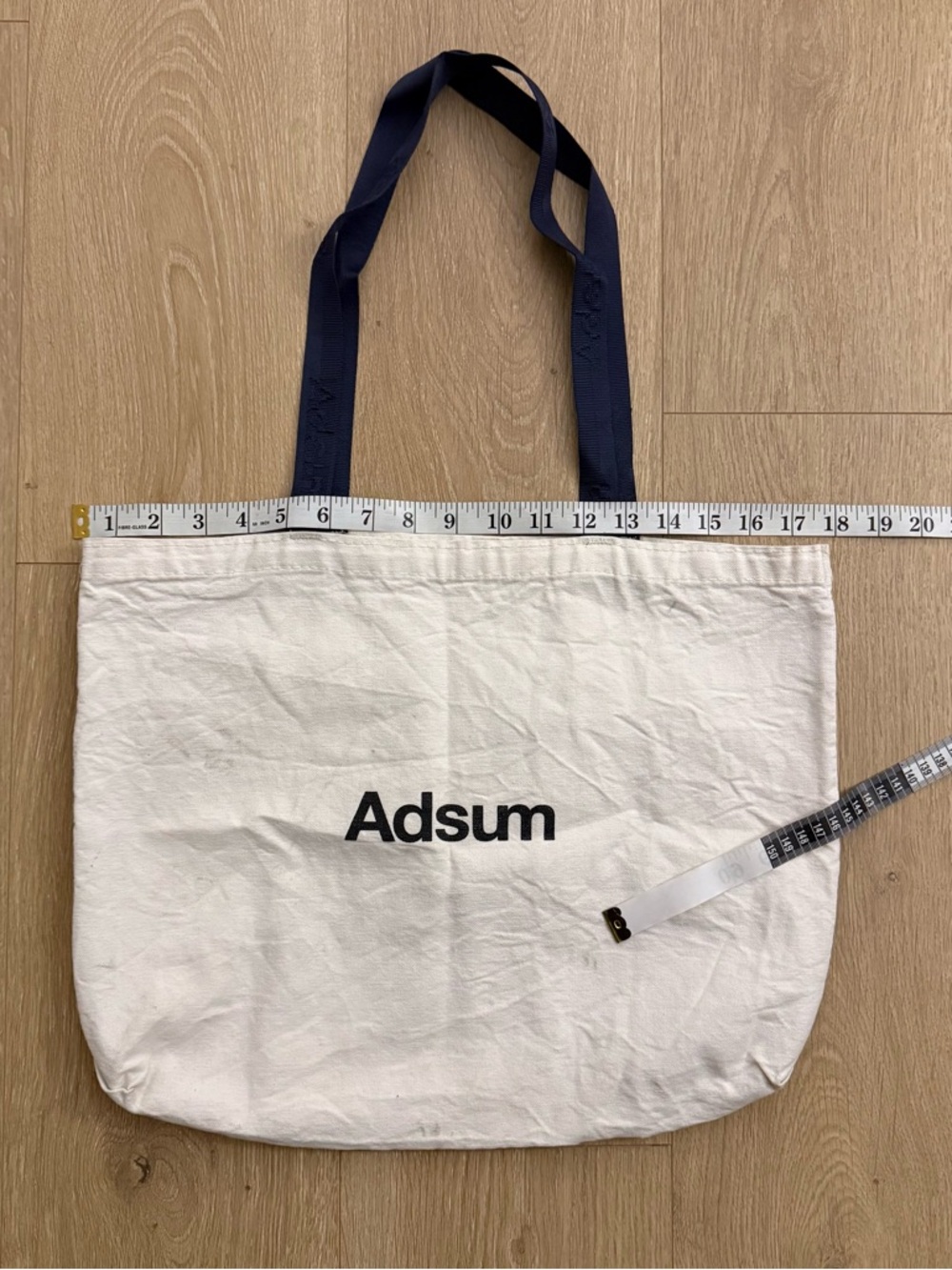 Adsum White Canvas Tote Bag